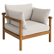 Eleni 4-Piece Outdoor Teak Wood Sofa Set in Natural Sail