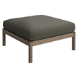 Eleni 2-Piece Outdoor Teak Wood Loveseat with Ottoman Set in Weathered Gray Flint