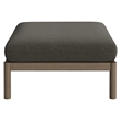 Eleni 2-Piece Outdoor Teak Wood Loveseat with Ottoman Set in Weathered Gray Flint