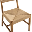 Modway Bodie Elm Wood Dining Side Chair With Paper Rope Seat in Natural Natural
