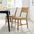Modway Bodie Elm Wood Dining Side Chair With Paper Rope Seat in Natural Natural