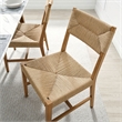 Modway Bodie Elm Wood Dining Side Chair With Paper Rope Seat in Natural Natural