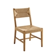 Modway Bodie Elm Wood Dining Side Chair With Paper Rope Seat in Natural Natural