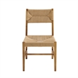 Modway Bodie Elm Wood Dining Side Chair With Paper Rope Seat in Natural Natural
