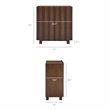 Kline 2-Door Striped Accent Cabinet in Dark Walnut Stripe
