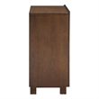 Kline 2-Door Striped Accent Cabinet in Dark Walnut Stripe