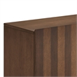 Kline 2-Door Striped Accent Cabinet in Dark Walnut Stripe
