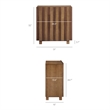 Kline 2-Door Striped Accent Cabinet in Oak Walnut Stripe