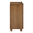 Kline 2-Door Striped Accent Cabinet in Oak Walnut Stripe