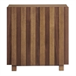 Kline 2-Door Striped Accent Cabinet in Oak Walnut Stripe