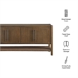 Taschen 4-Door Wood Sideboard Cabinet in Walnut Brown