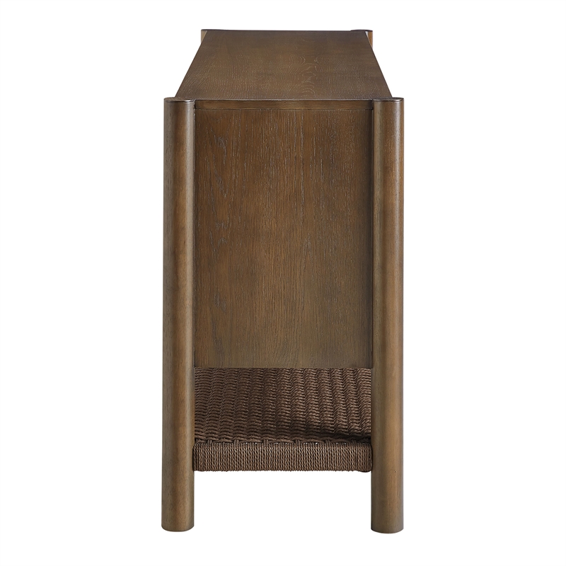 Taschen 4-Door Wood Sideboard Cabinet in Walnut Brown