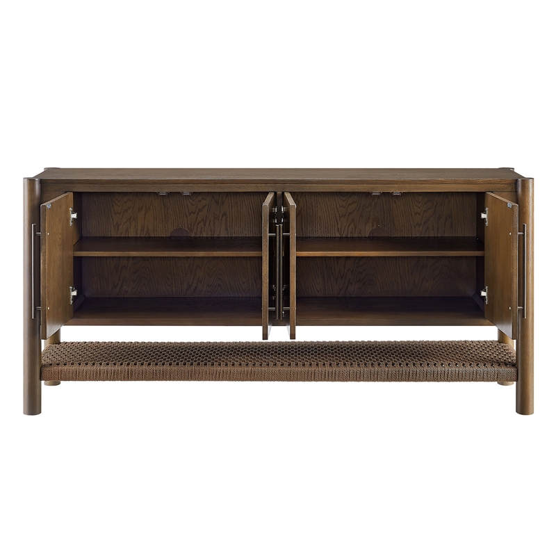 Taschen 4-Door Wood Sideboard Cabinet in Walnut Brown