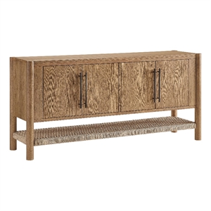 Taschen 4-Door Wood Sideboard Cabinet in Weathered Oak Natural