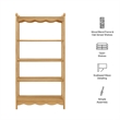 Darcy 4-Tier Open Bookcase in Oak
