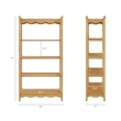 Darcy 4-Tier Open Bookcase in Oak