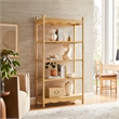 Darcy 4-Tier Open Bookcase in Oak