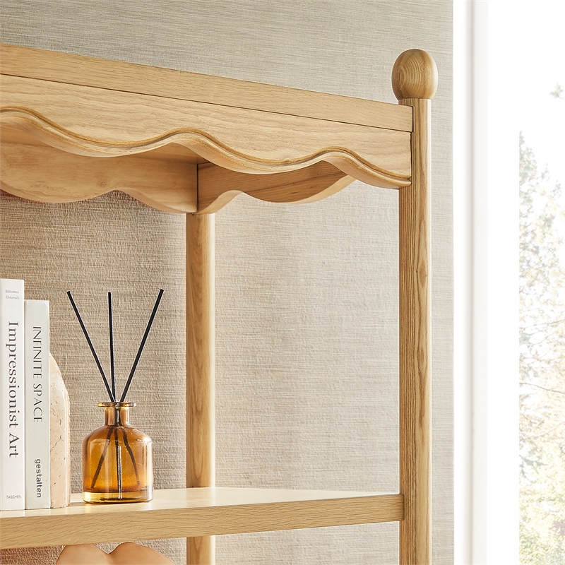 Darcy 4-Tier Open Bookcase in Oak