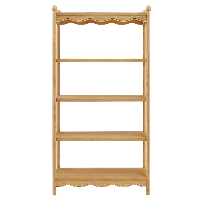 Darcy 4-Tier Open Bookcase in Oak