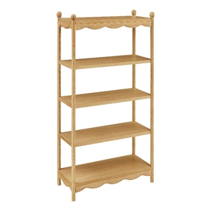 Darcy 4-Tier Open Bookcase in Oak
