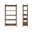 Darcy 4-Tier Open Bookcase in Walnut