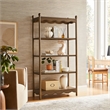Darcy 4-Tier Open Bookcase in Walnut
