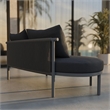 Modway Porta Left-Arm Facing Outdoor Aluminum Modular Piece in Charcoal Anthracite