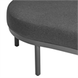 Modway Porta Left-Arm Facing Outdoor Aluminum Modular Piece in Charcoal Anthracite