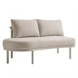 Modway Porta Left-Arm Facing Outdoor Aluminum Modular Piece in Khaki Stone