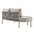 Modway Porta Left-Arm Facing Outdoor Aluminum Modular Piece in Khaki Stone