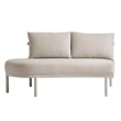 Modway Porta Left-Arm Facing Outdoor Aluminum Modular Piece in Khaki Stone