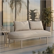 Modway Porta Left-Arm Facing Outdoor Aluminum Modular Piece in Khaki Stone