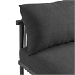 Modway Porta Right-Arm Facing Outdoor Aluminum Modular Piece in Charcoal Anthracite