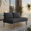 Modway Porta Right-Arm Facing Outdoor Aluminum Modular Piece in Charcoal Anthracite
