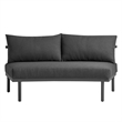 Modway Porta Armless Outdoor Aluminum Modular Piece in Charcoal Anthracite
