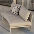Modway Porta Armless Outdoor Aluminum Modular Piece in Khaki Stone