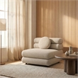 Modway Jubilee Upholstered Modular Armless Chair in Linen