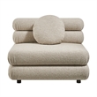 Modway Jubilee Upholstered Modular Armless Chair in Linen