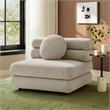 Modway Jubilee Upholstered Modular Armless Chair in Linen