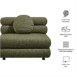 Modway Jubilee Upholstered Modular Armless Chair in Olive