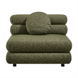 Modway Jubilee Upholstered Modular Armless Chair in Olive