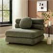 Modway Jubilee Upholstered Modular Armless Chair in Olive