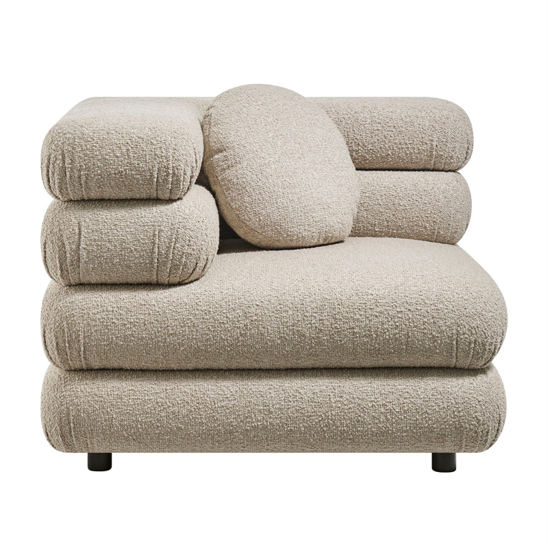 Modway Jubilee Upholstered Modular Corner Chair in Linen