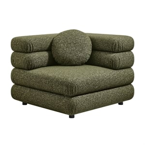 Modway Jubilee Upholstered Modular Corner Chair in Olive