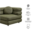 Modway Jubilee Upholstered Modular Corner Chair in Olive