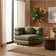 Modway Jubilee Upholstered Modular Corner Chair in Olive