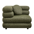 Modway Jubilee Upholstered Modular Corner Chair in Olive