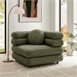 Modway Jubilee Upholstered Modular Corner Chair in Olive