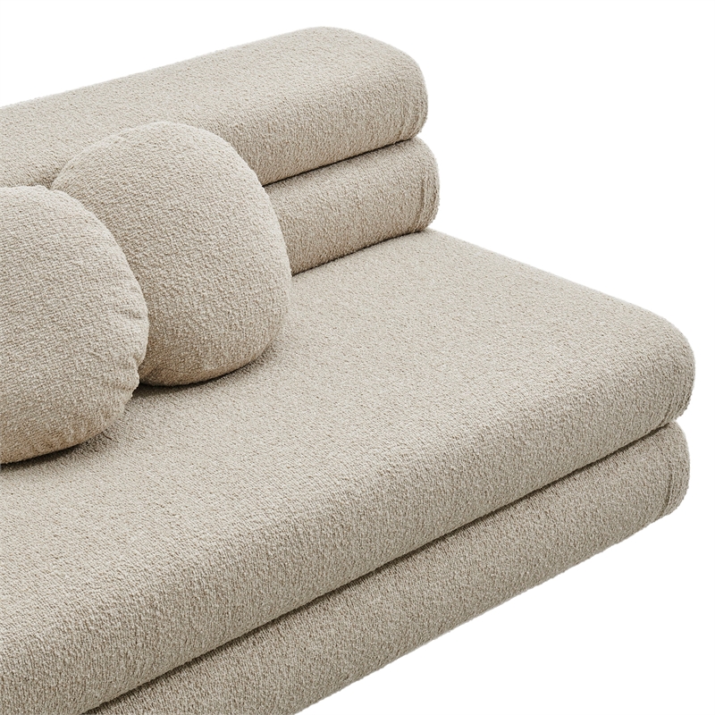Jubilee Upholstered Modular Armless Loveseat in Linen