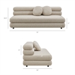 Jubilee Upholstered Modular Armless Loveseat in Linen